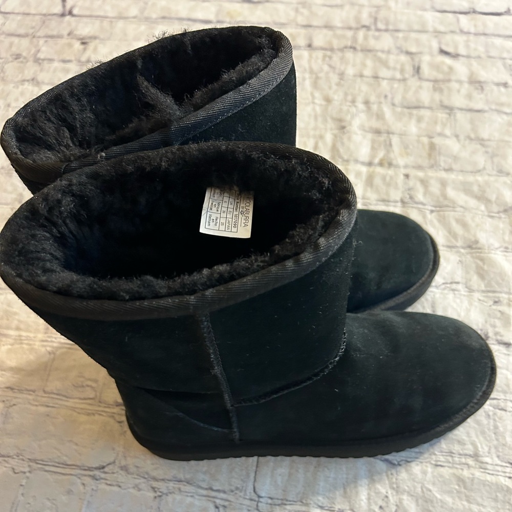 KOOLABURRA BY UGG BLACK LOW BOOTS FAUX FUR LINING WOMEN’S SIZE 8